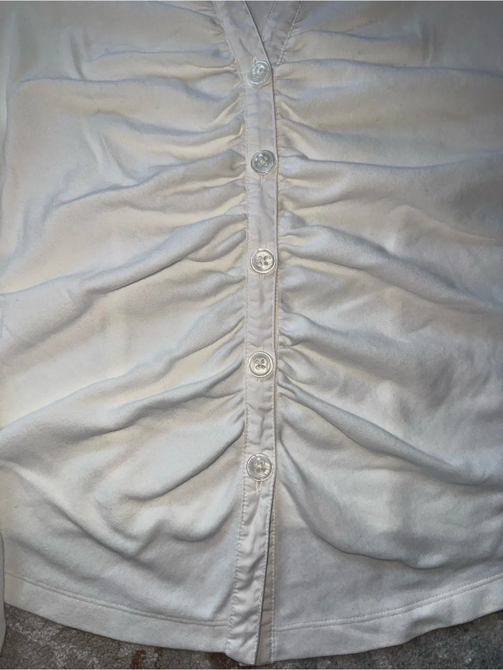 Maeve by Anthropologie Ruched Button-Down Long Sleeve Top - Picture 2 of 5